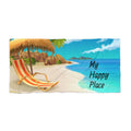 Beach Towel — "Beach, please" Tropical Lounge Towel