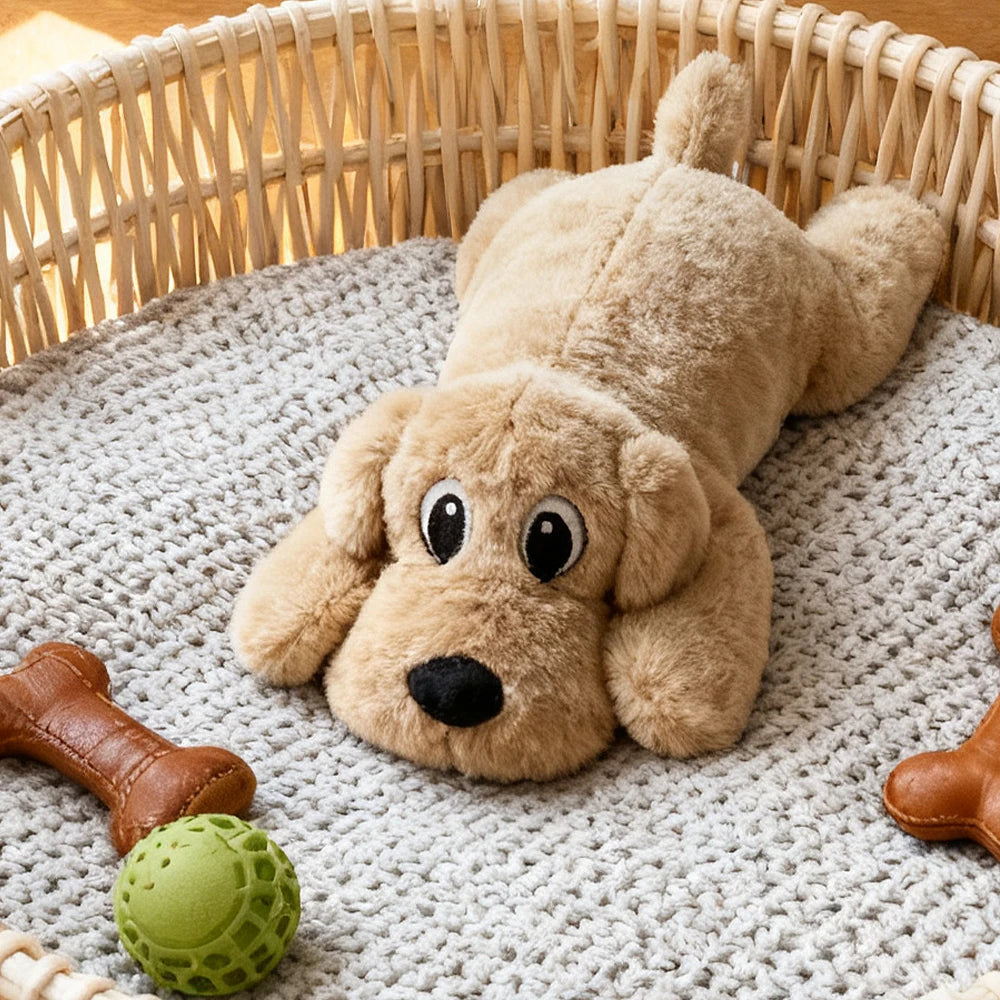 Interactive Soothing Plush Toy for Pets: Double-Layered, Tear-Resistant, Washable, Sound-Making Chew Companion Toy, Suitable for All Dogs and Cats