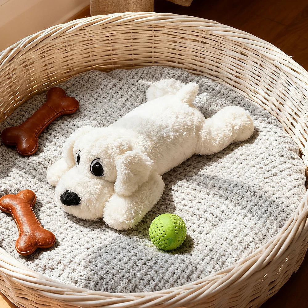 Interactive Soothing Plush Toy for Pets: Double-Layered, Tear-Resistant, Washable, Sound-Making Chew Companion Toy, Suitable for All Dogs and Cats